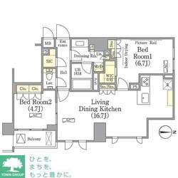 ザ・パークワンズ高輪の物件間取画像